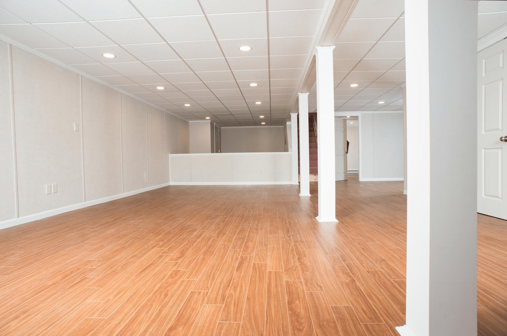 Easy Wrap column sleeves in Framingham basement