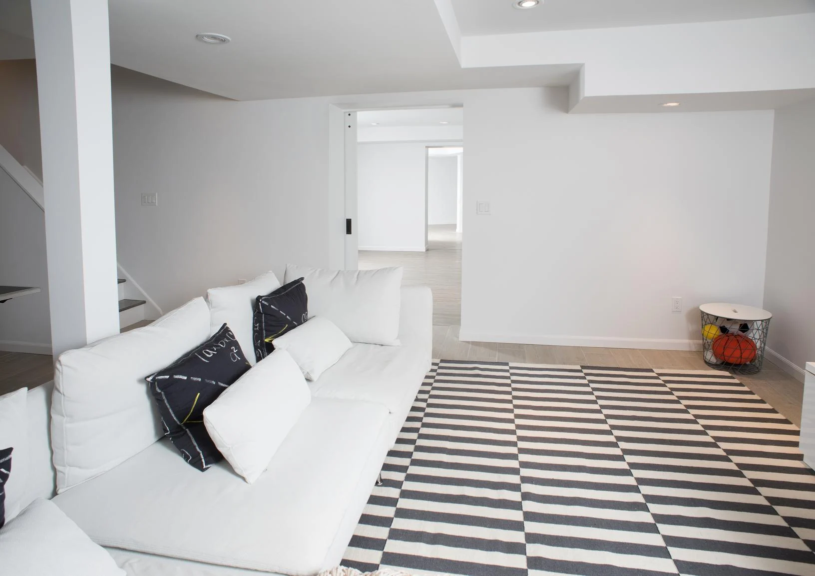 A basement used for additional living space in Shrewsbury